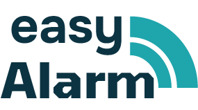 Versione senza pittogramma del logo Easy Alarm, by Valentina Fiscarelli