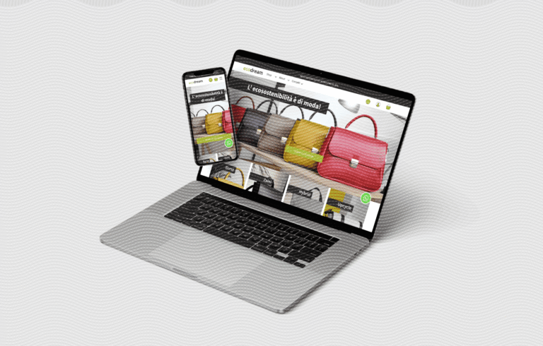 Laptop e Mobile con il restyling UX e-commerce Ecodream by Valentina Fiscarelli