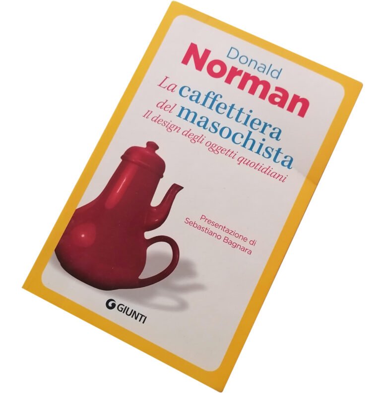 Immagine del libro di Donald Norman, La caffettiera del masochista tra affordance, usabilità e feedback.