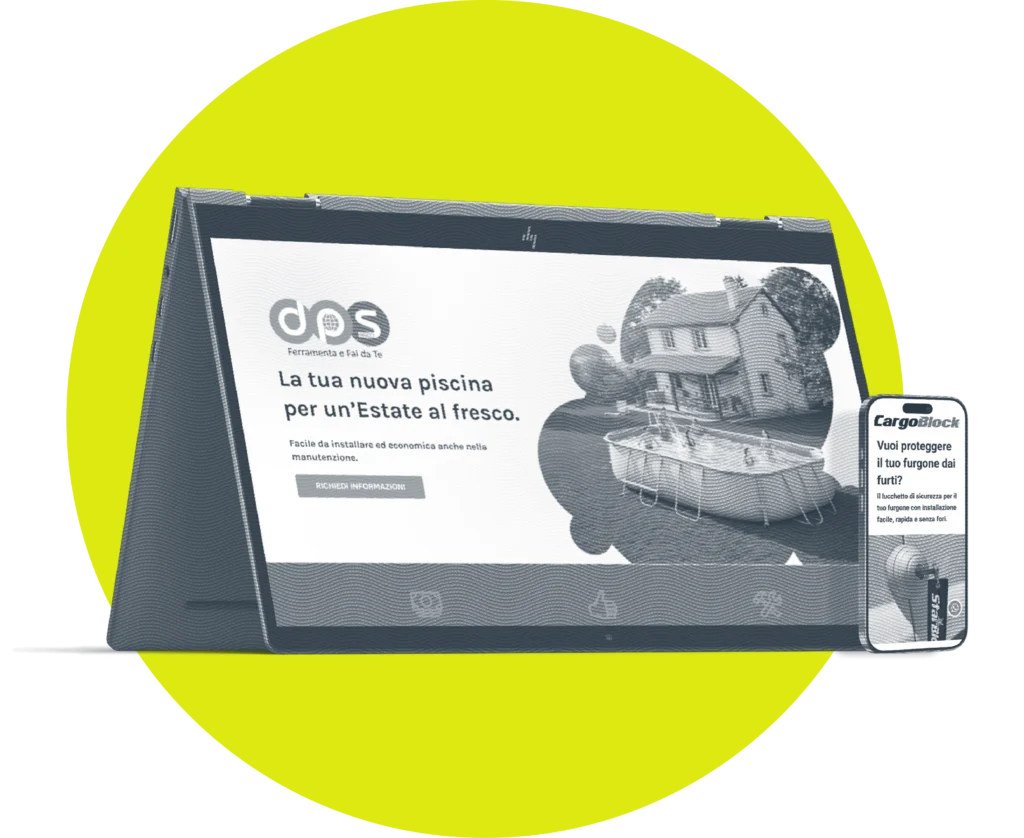 Landing page visto da un tablet e da un telefono smartphone, progetto pagina Contattami di Valentina Fiscarelli