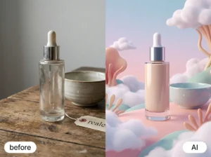 intelligenza artificiale generativa per immagini, prodotto cosmesi