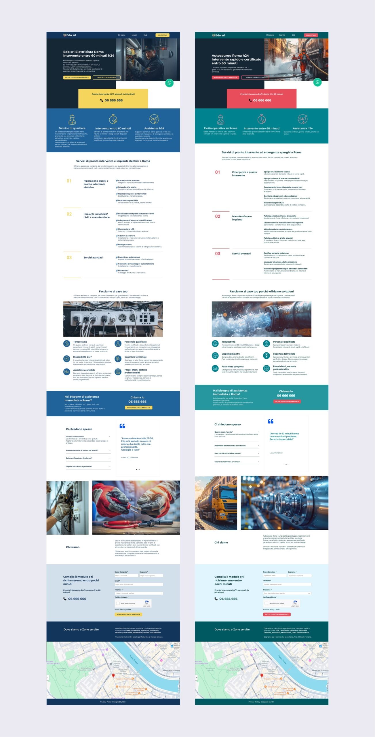 Landing page efficace progettate e studiate da valentina fiscarelli per Edo srl